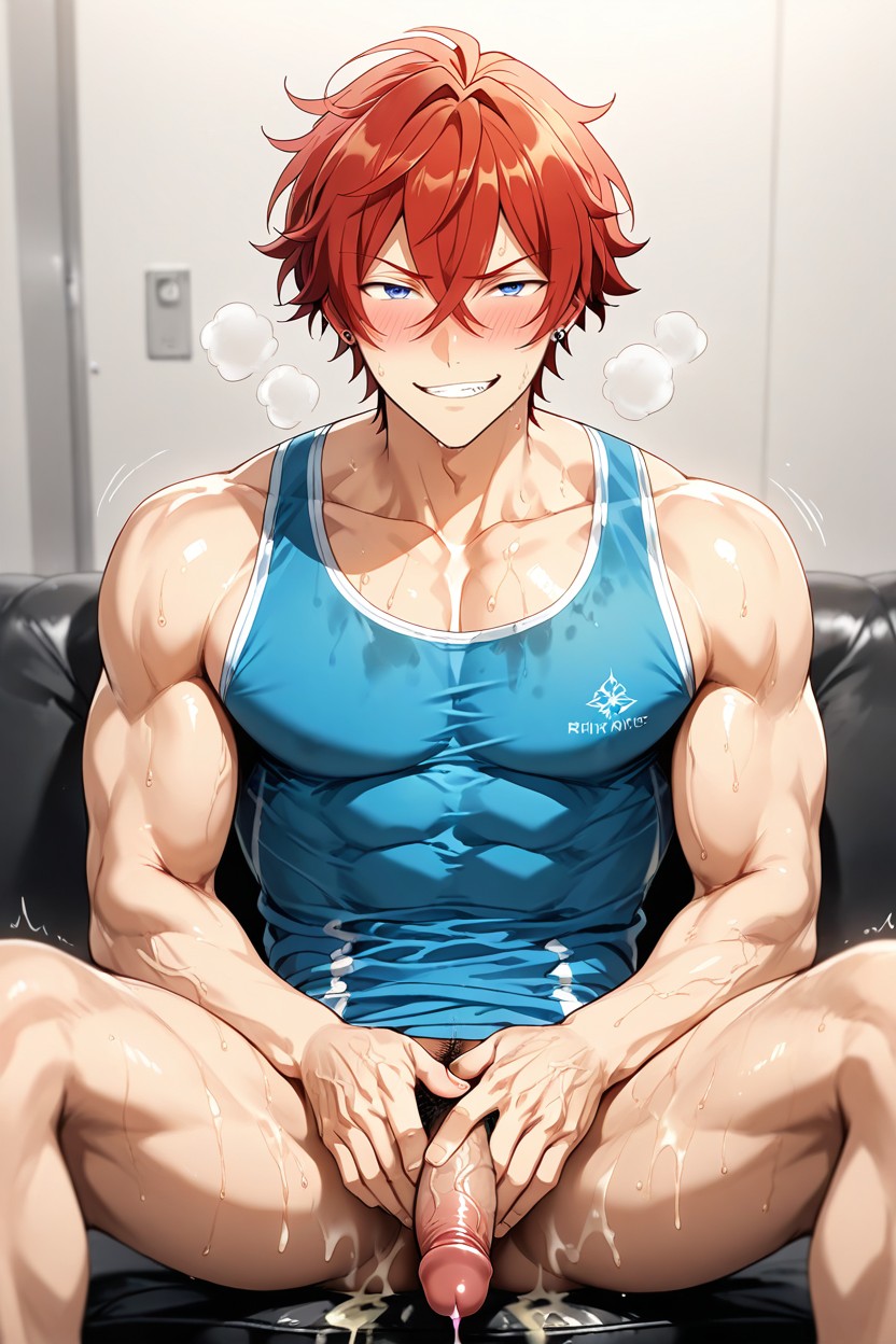 Crossing Legs Tightly, Desperate Expression, Smirking ゲイAIポルノ