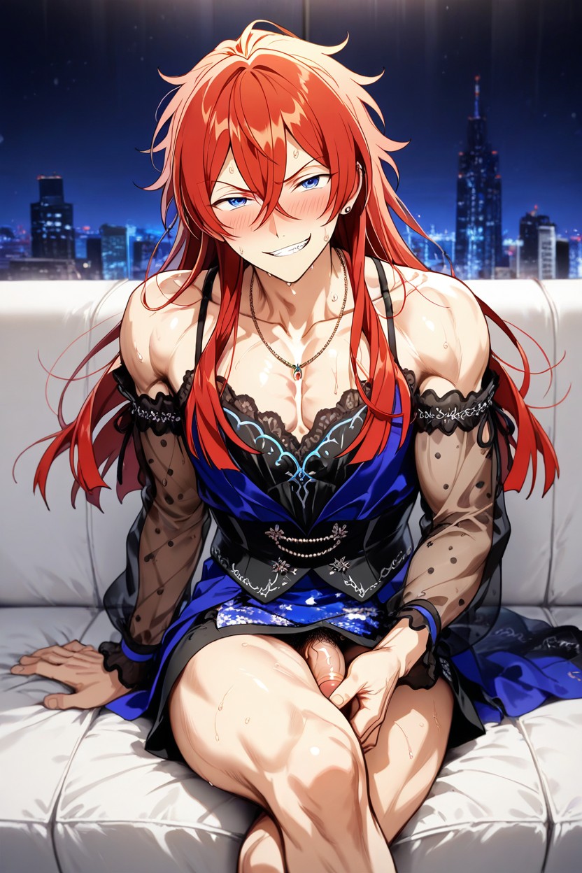 Wild Messy Red Hair, Sharp Ends, Dark Intense Pubic Hair Porno IA Gay