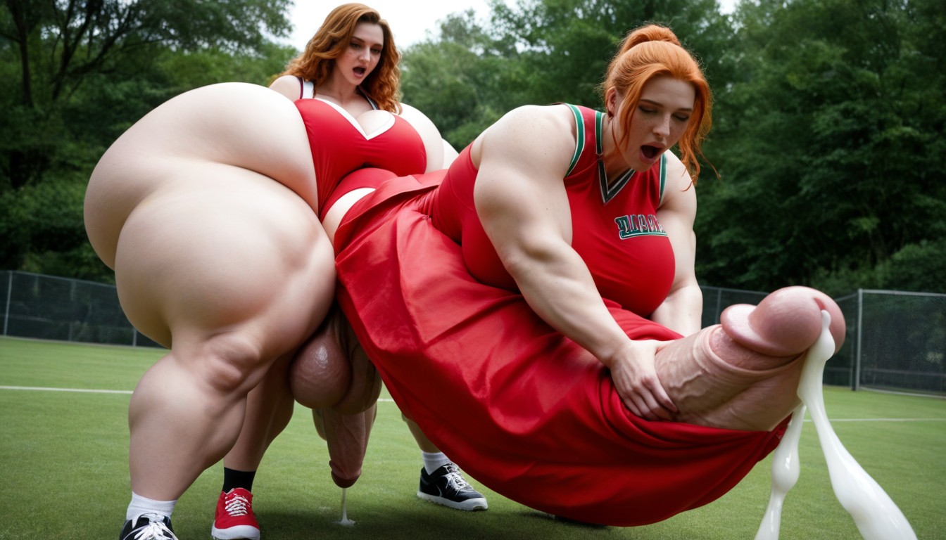 Extreme Hyper Ass, Cheerleader, Massive Fake Ass Shemale AI Porn