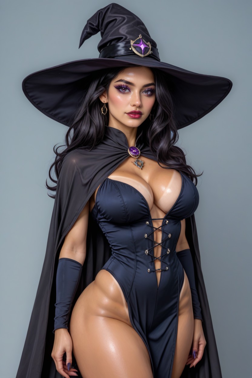 Sexy Long Fingernails, Snatched Waist, Highly Detailed Light Blue Eyes AI Porn