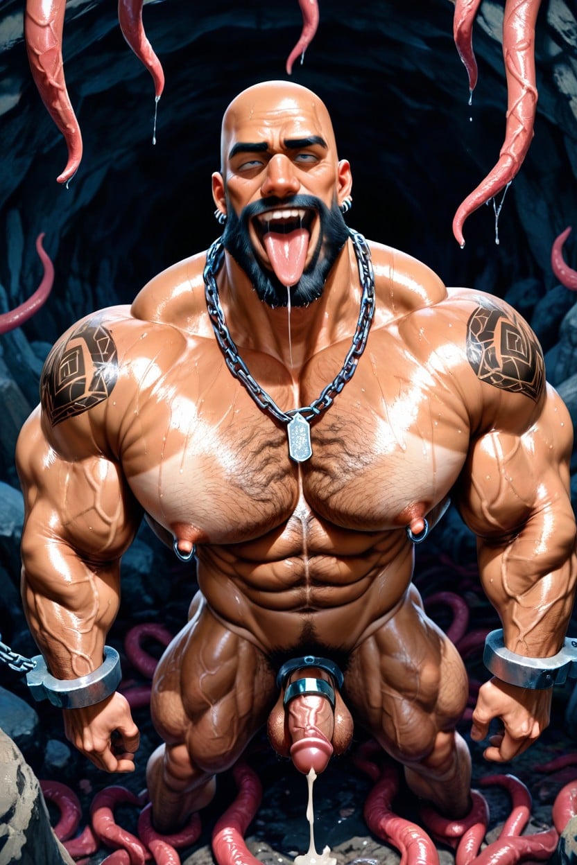 Detailed Muscles, Tattoos, Looking At Viewer Porno IA Gay