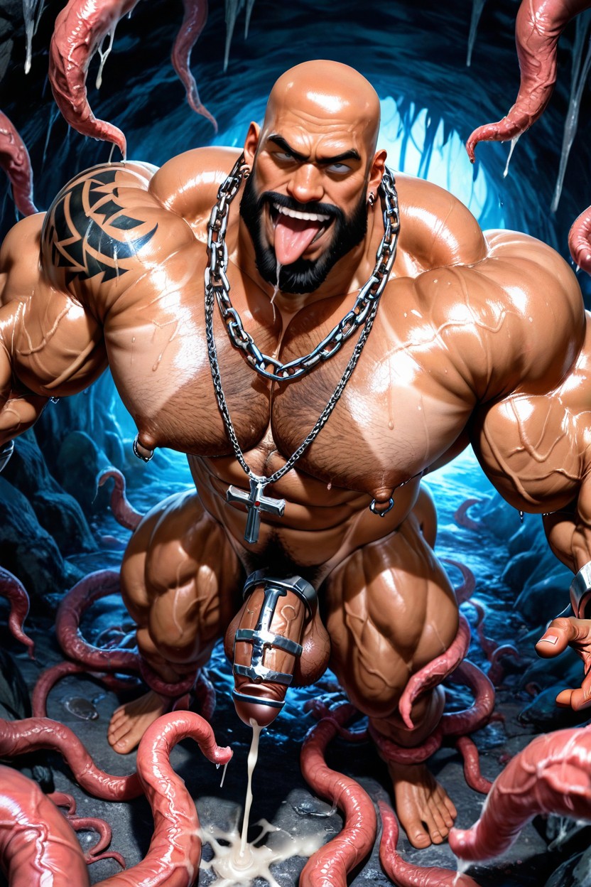 Tan Lines, Veiny Arms, Detailed Realistic Image Porno IA Gay