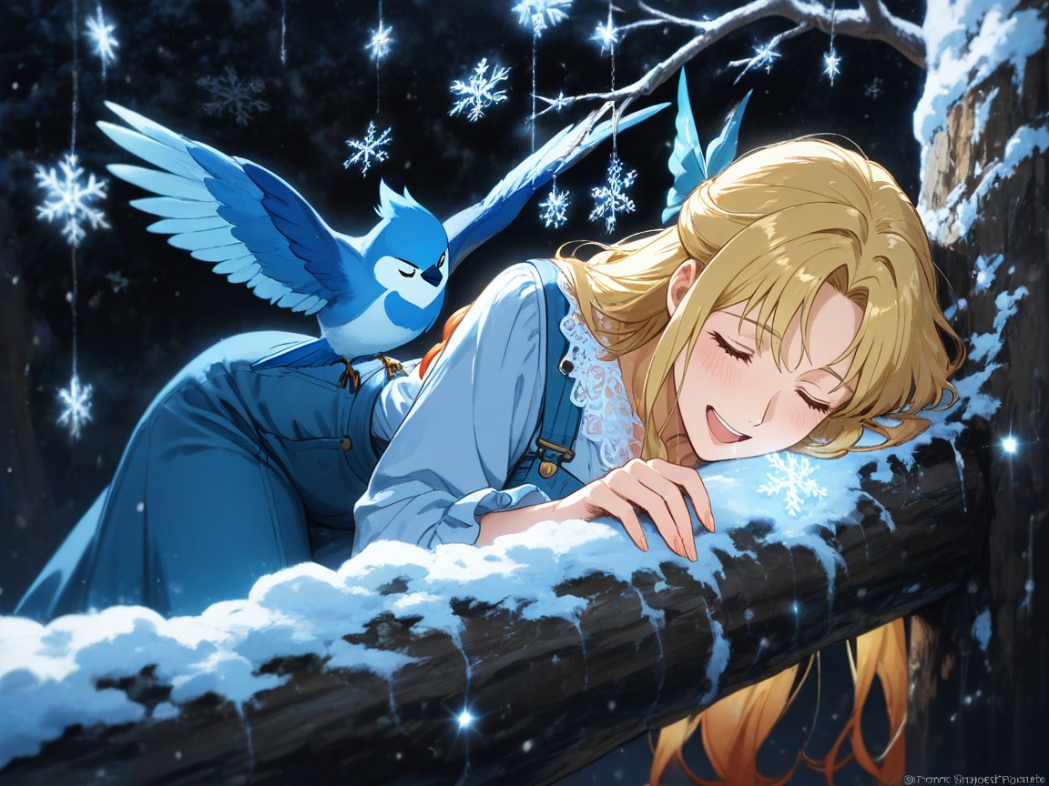 Warm Golden Tones, A Pair Of Sweet Blue Birds Inspired By Cinderella Perch And Flutter Gently, And Gentle Magic AI Porn