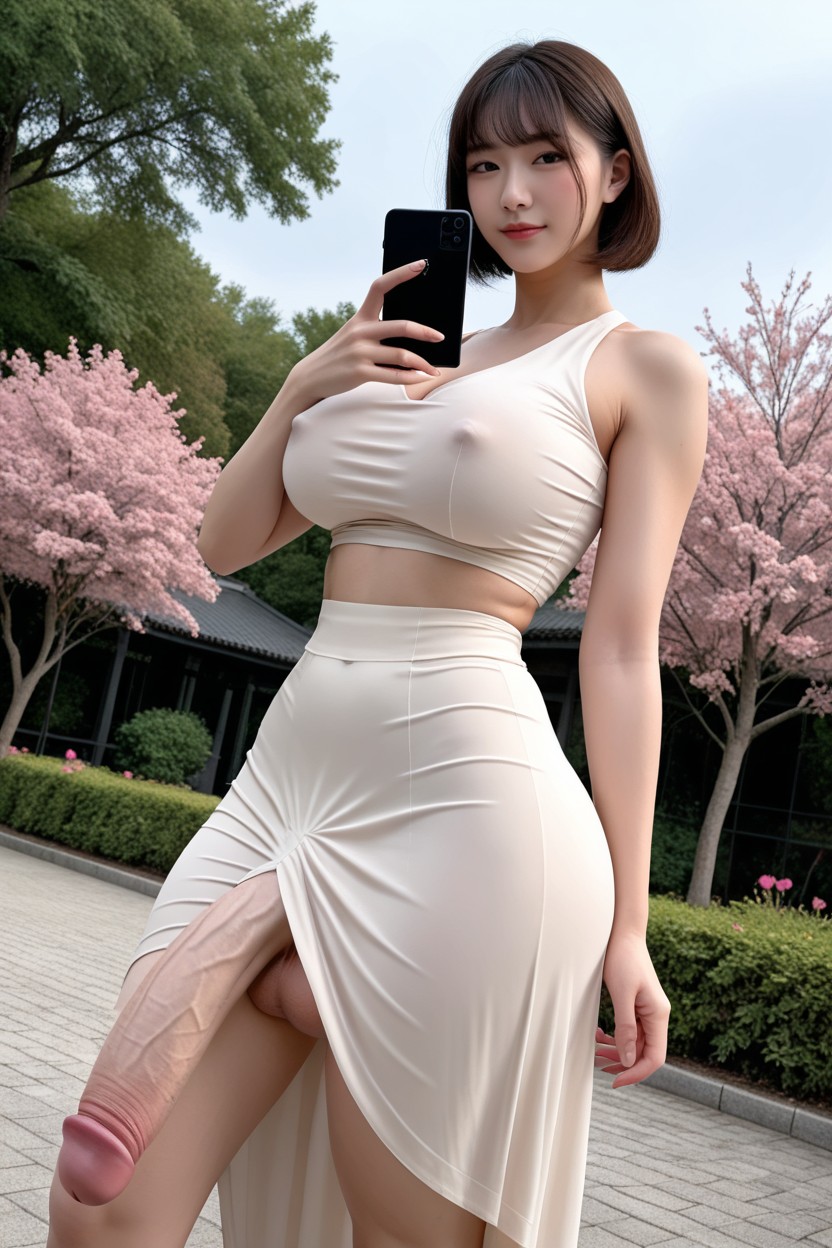 Korean Idol Face, Wet Body, Pale Skin アジアのAIポルノ