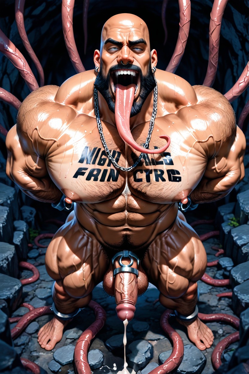 Muscular Ass, Oversized Neck, Veiny Arms Pornografia gay com IA