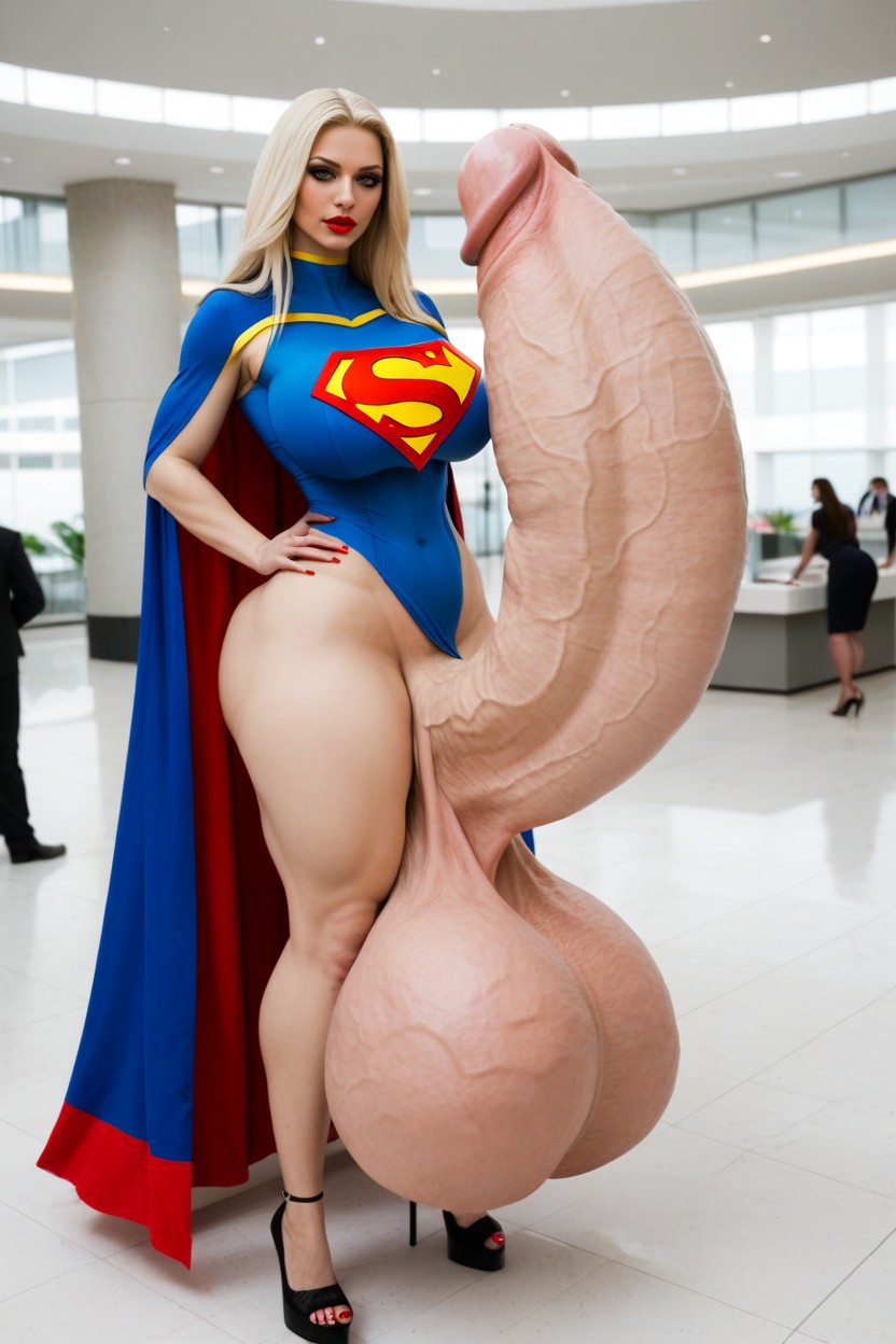 Full Body, Hyper Long Penis, Hyper Penis Shemale AI Porn