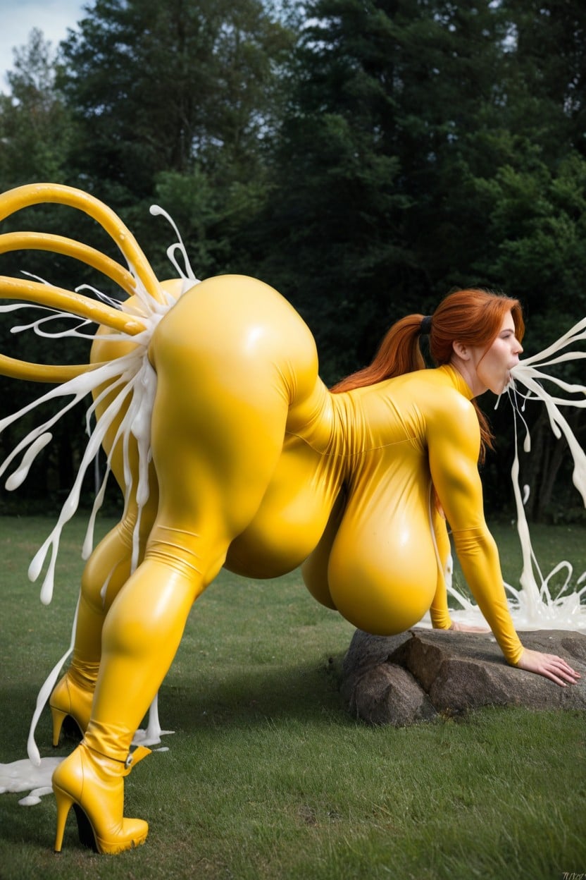 Saggy Gigantic Breast Way Bigger Than Torso, Fucked By Giant Fat Tentacles, Sunny AI Porn