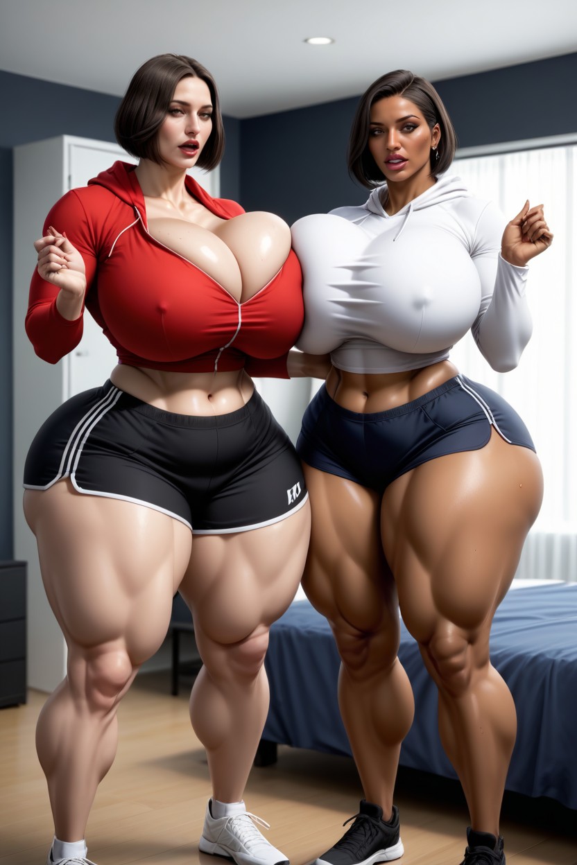 Dark Brown Skin, Hoodie, Licking AI Porn