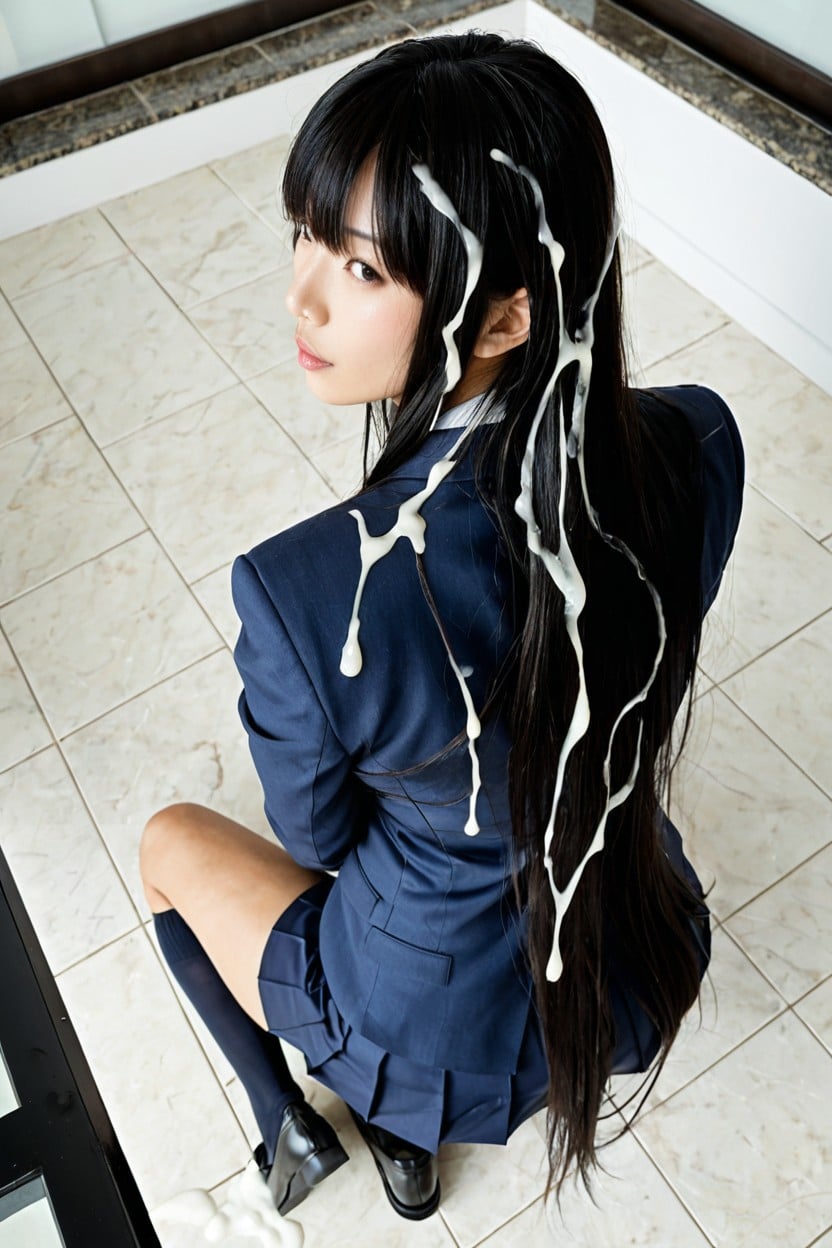 Bukkake On Hair, Incredibly Long Hair, フィッシュアイカメラ アジアのAIポルノ