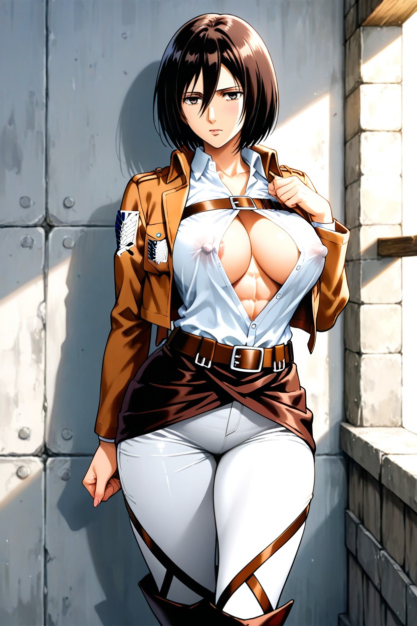 Mikasa Ackerman, Clear Contact, Straps And Buckles Hentai AI Porn