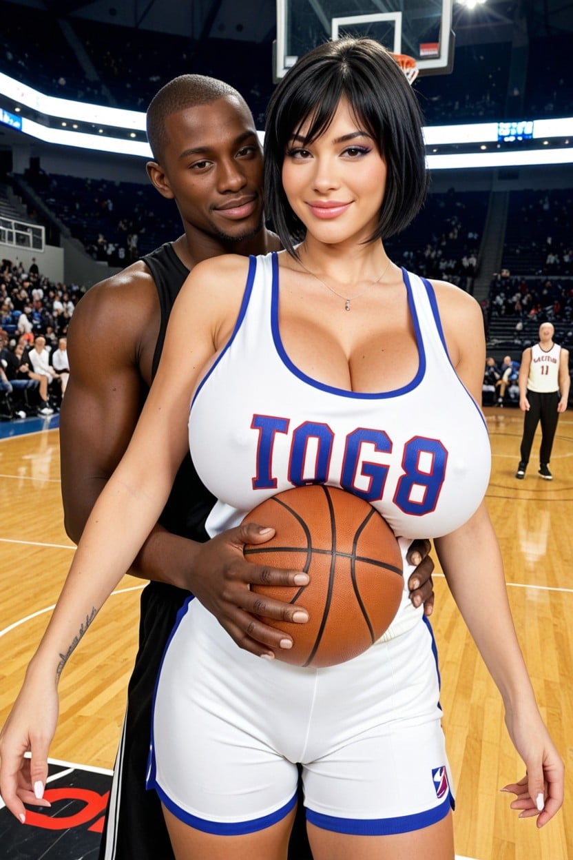 With Bangs, Length Hair, Black Hair AI Porn