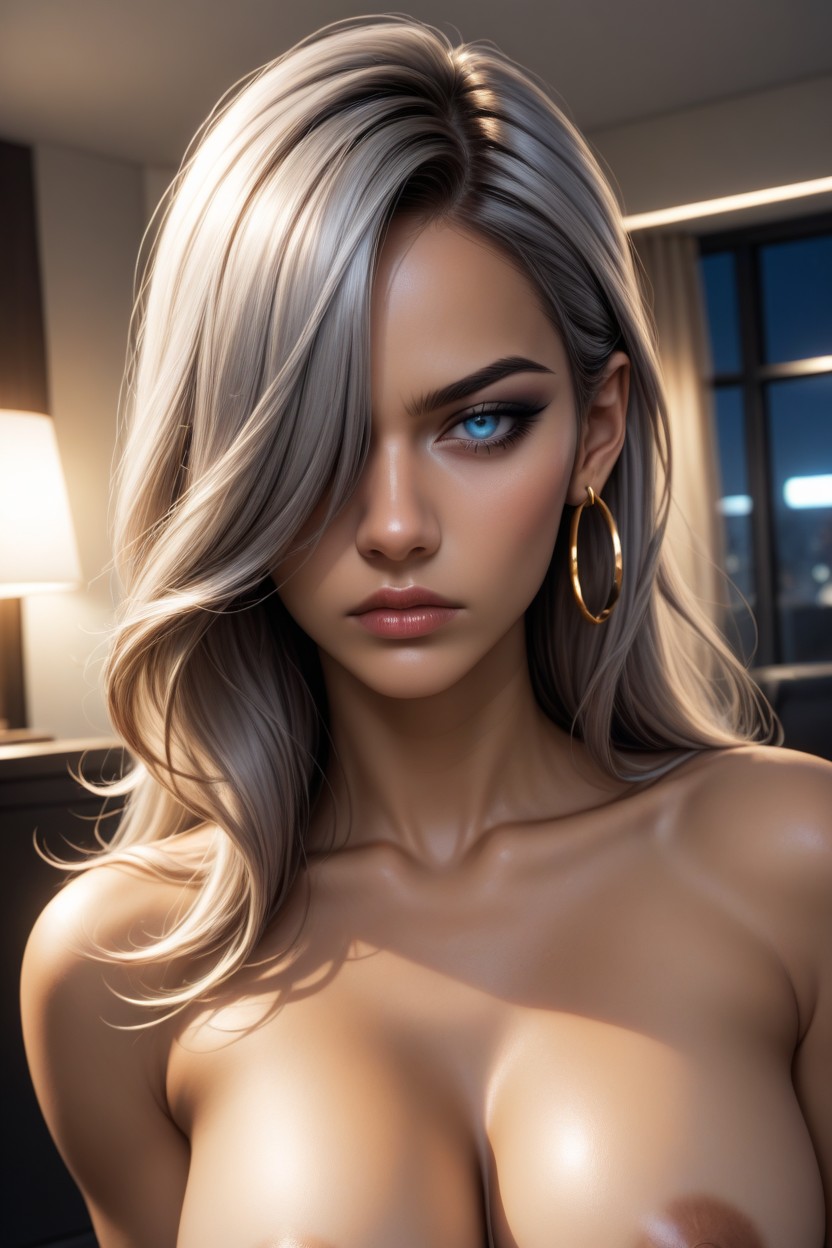 Arms Crossed, 18+, Ash Hair AI Porn