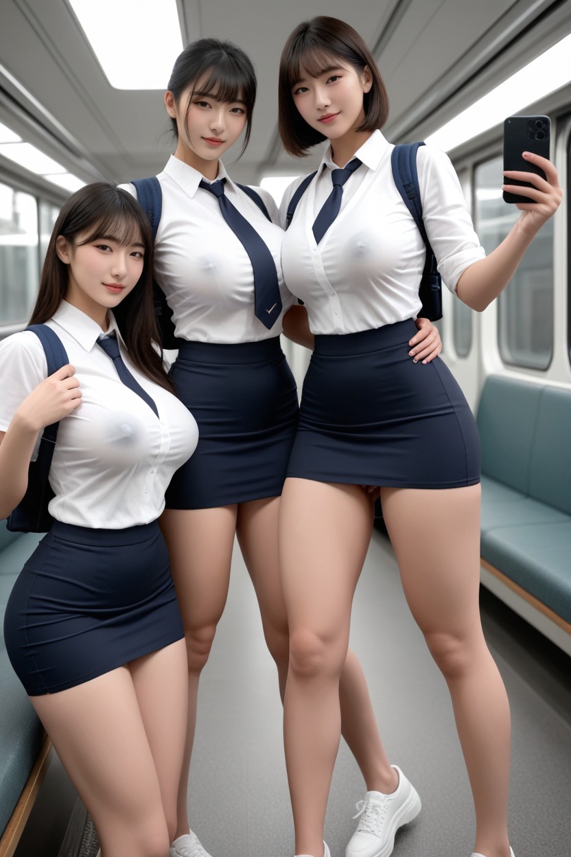 Huge Saggy Breasts, Ultra Waist, Erect Penis Porno IA Asiatique