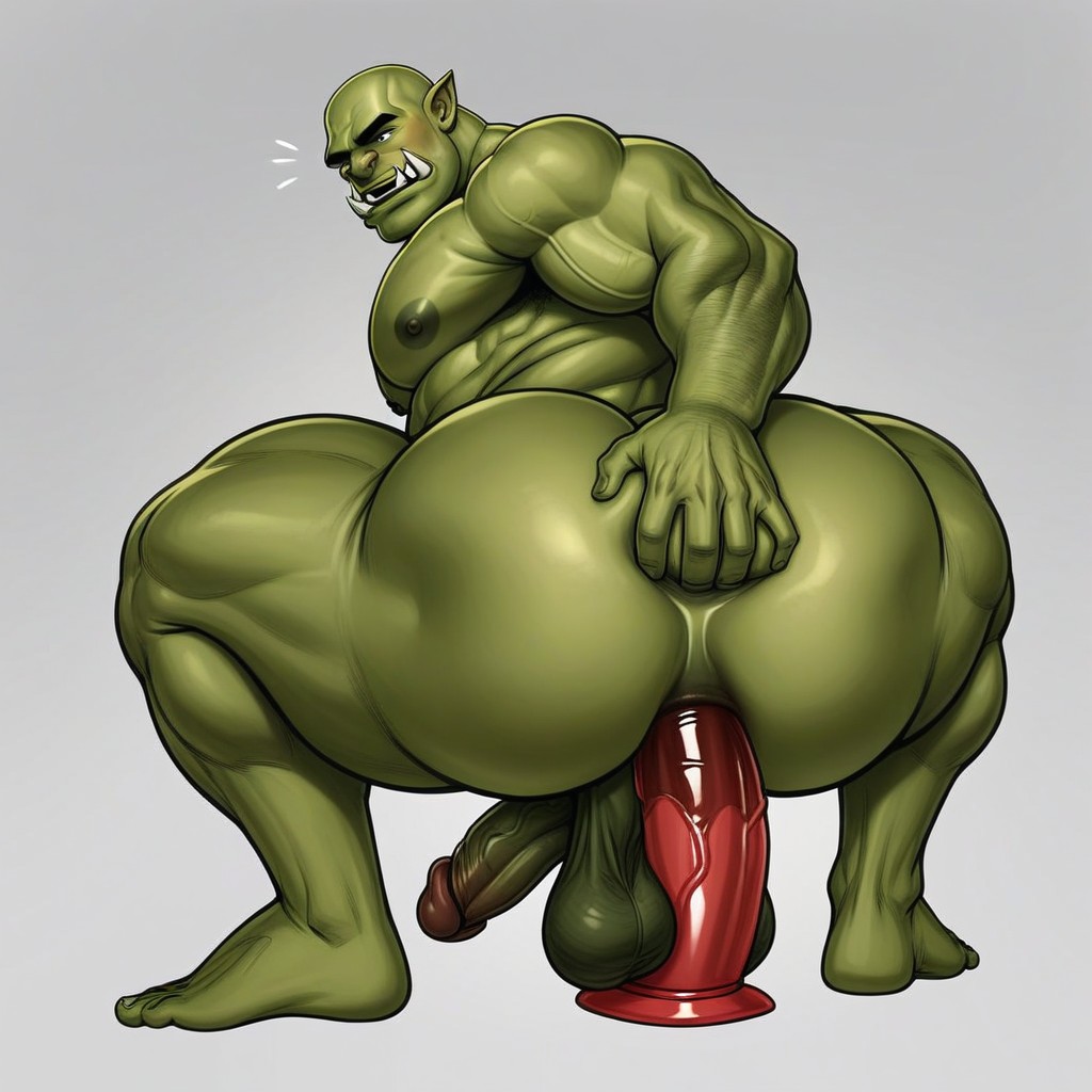 Twearking, Shaved Ass, Plain Background Porno IA Gay