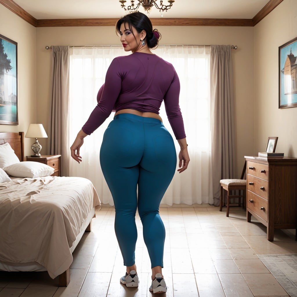 In Dark Night, In Shadows, Stepmom Distinctly Thick MILF AI Porn