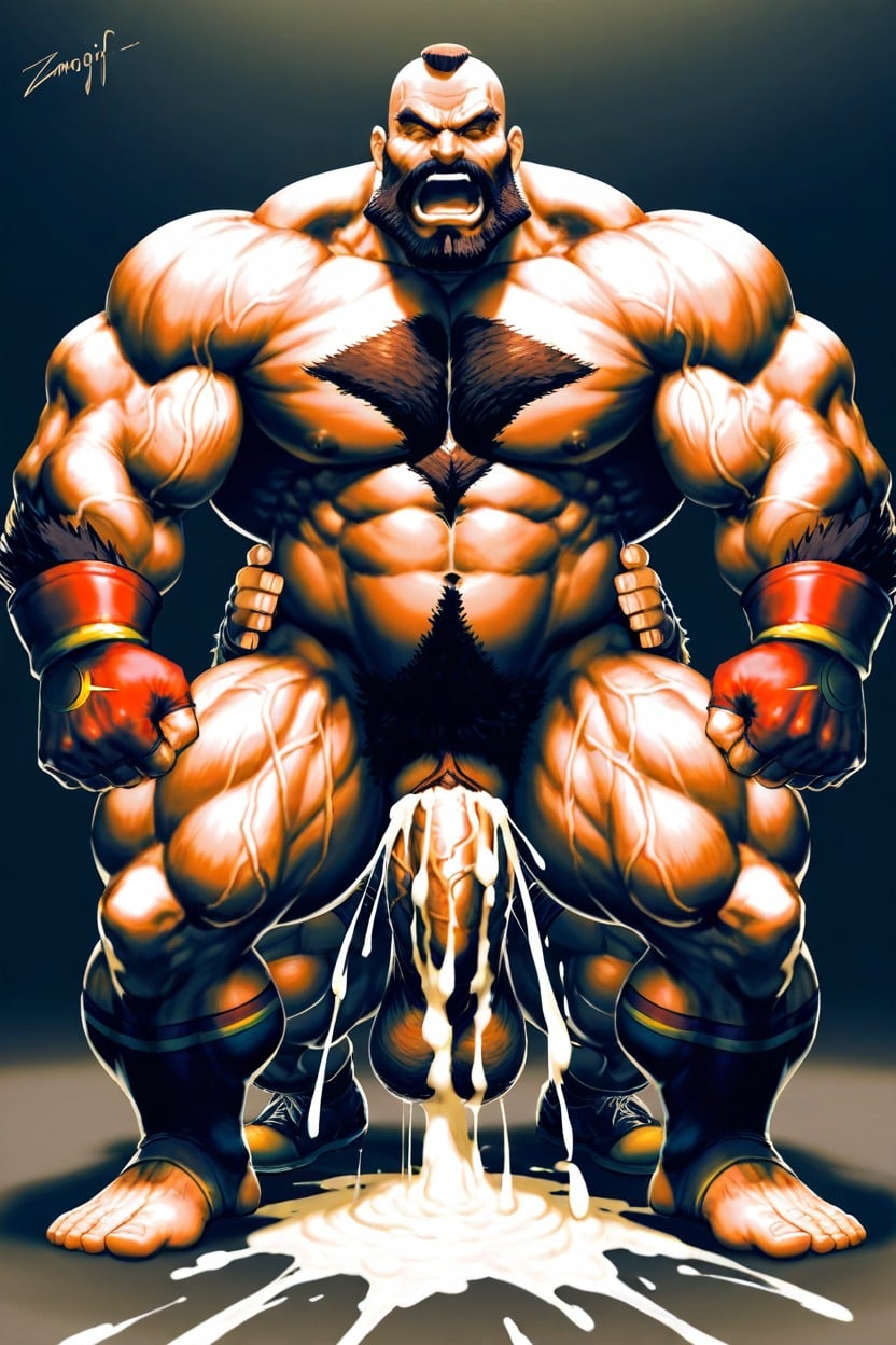 Vue De Côté, Oversized Muscles, Penetrates Bearded Worker Vagina Porno IA Gay