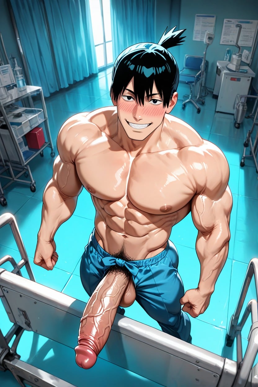 Dynamic Angle, Anime Style, Extreme Top Down View Porno IA Gay