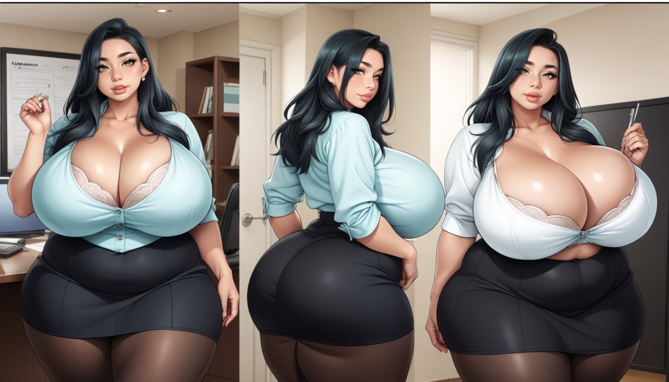 Breast Expansion, Thick Thighs, Thick Wide Hips BBW AI Porn