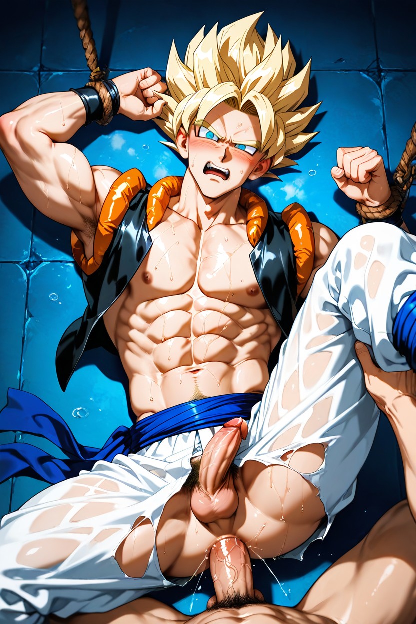 Showing The Abs, Restrained, Manly Face Porno IA Gay