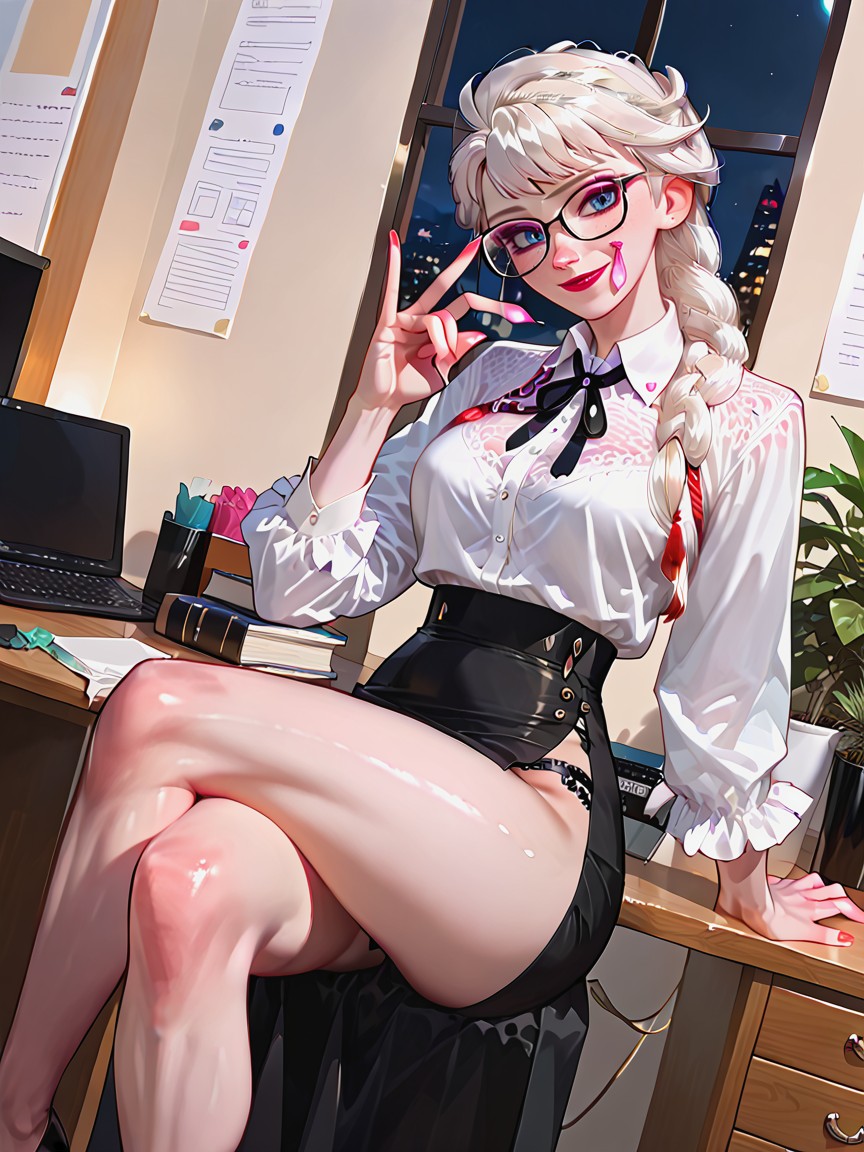 Dutch Angle Shot, 18+, A Raised Knee AI Porn