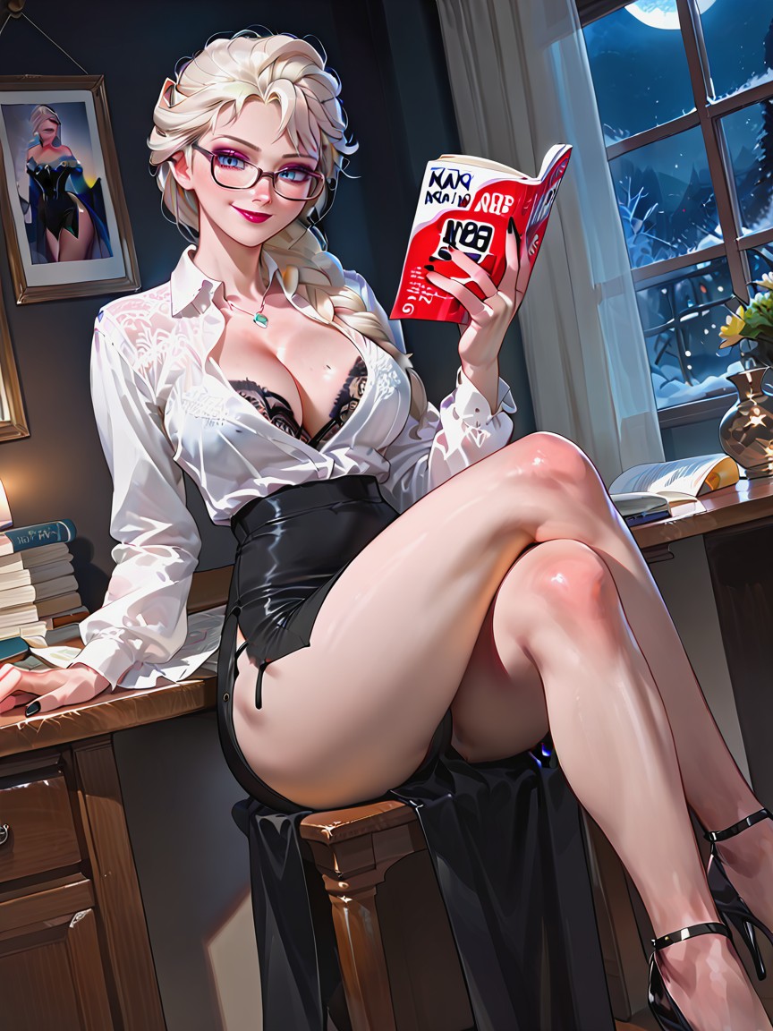 18+, With Design At The Front, Crossed Legs AI Porn