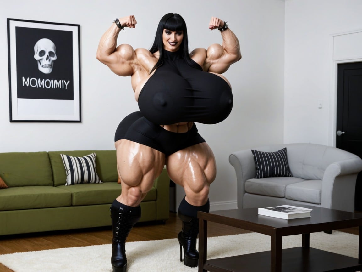 Hyper Gigic Ass, Hypermuscle, Massive Muscles AI Porn