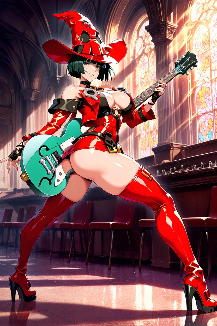 Thick Thighs, Fit Thighs, Looking At Viewer Porno IA