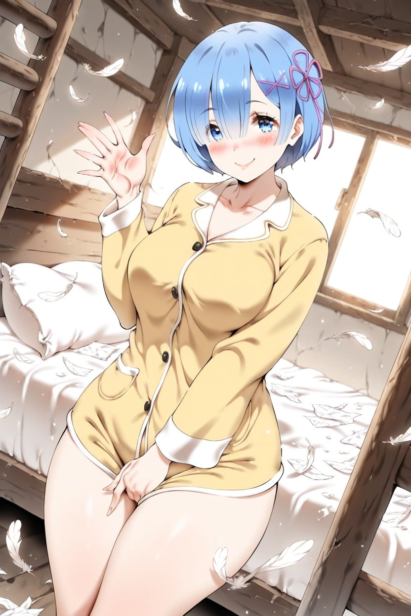 White Pillow, Ripped Pillow, Dramatic Angle Hentai AI Porn