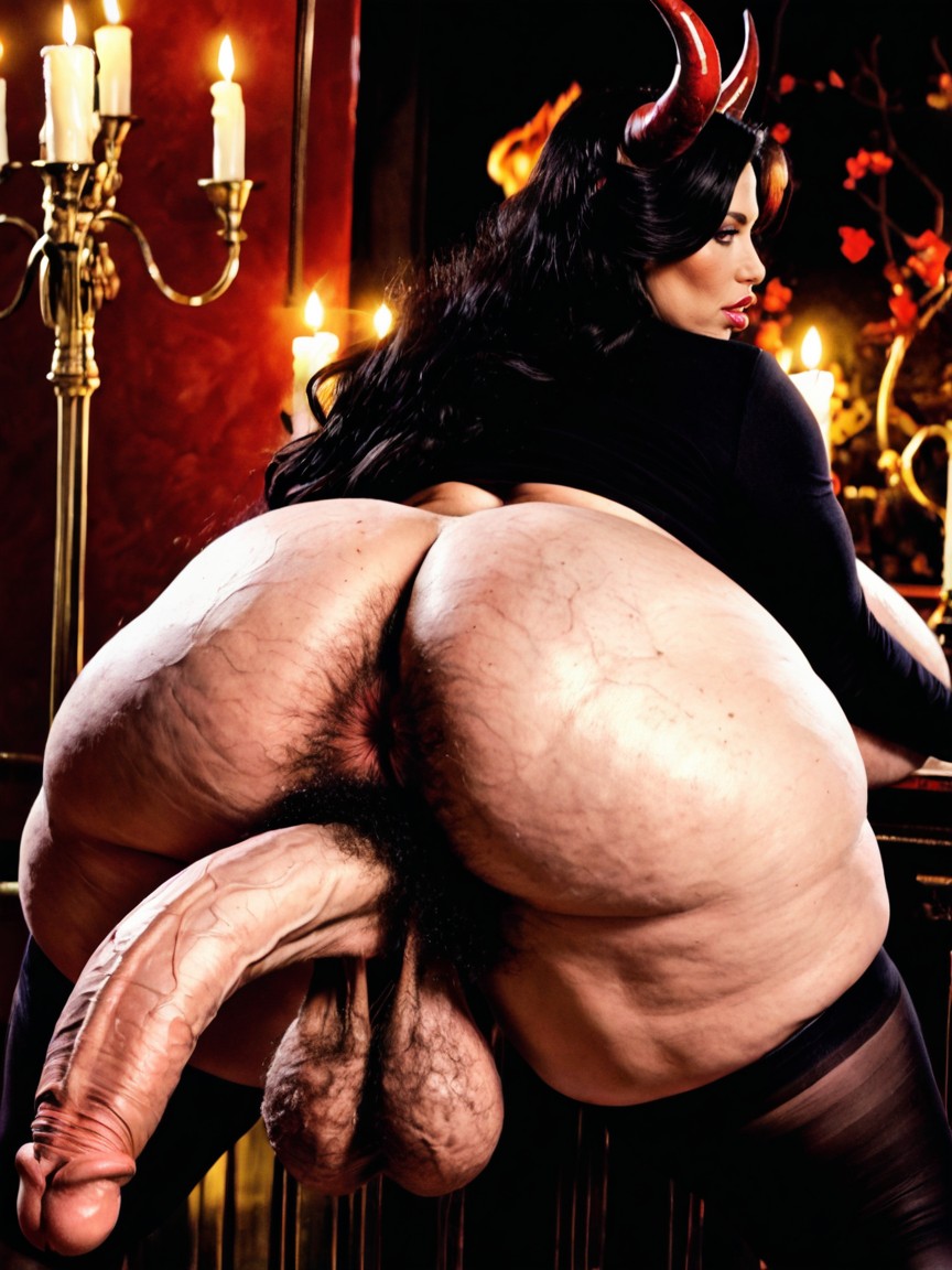 Hdr, Flaccid Hyper Gigantic Penis, Hairy Anus Shemale AI Porn