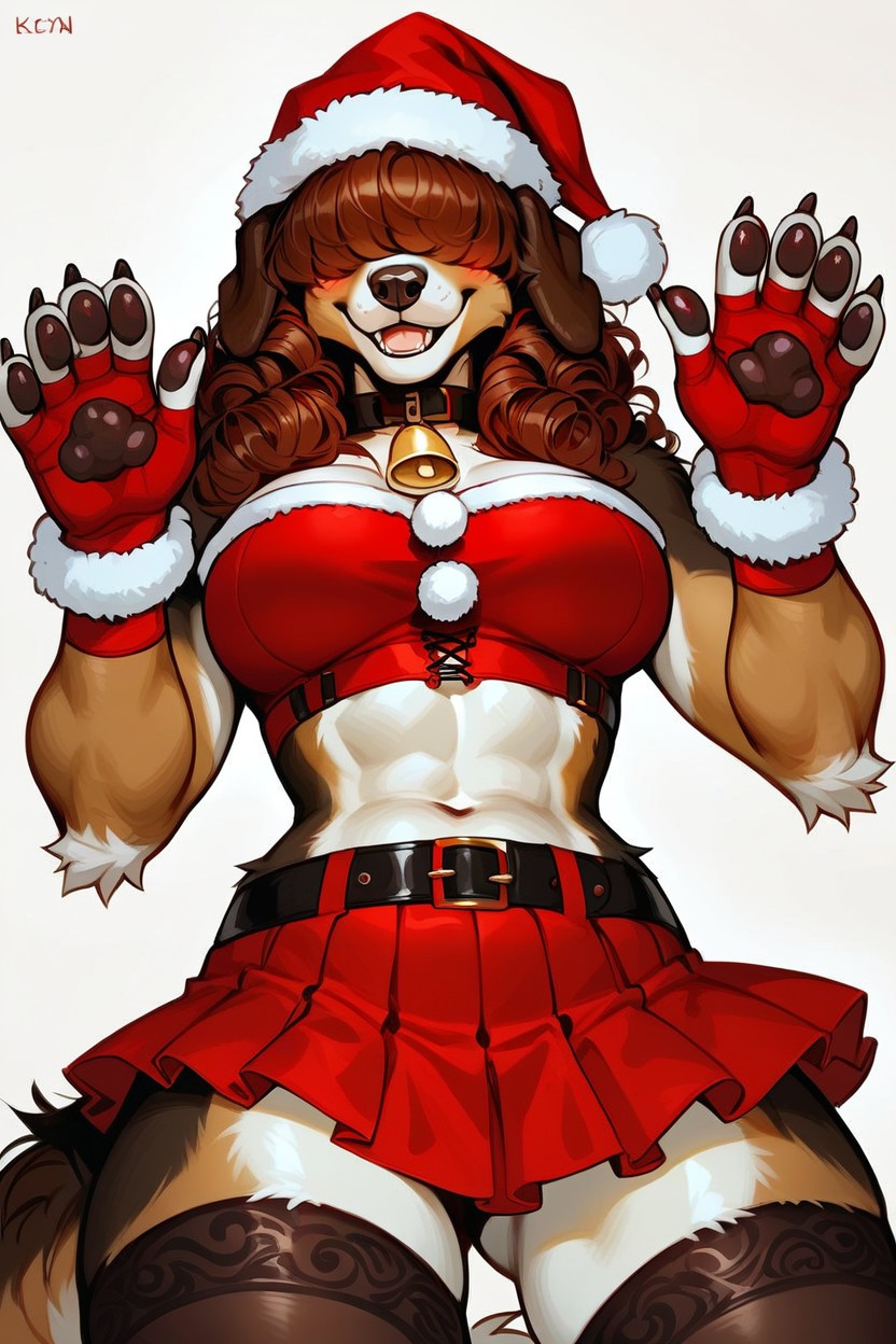Paw Pawds, Hair Over Eyes, Female Furry AI Porn