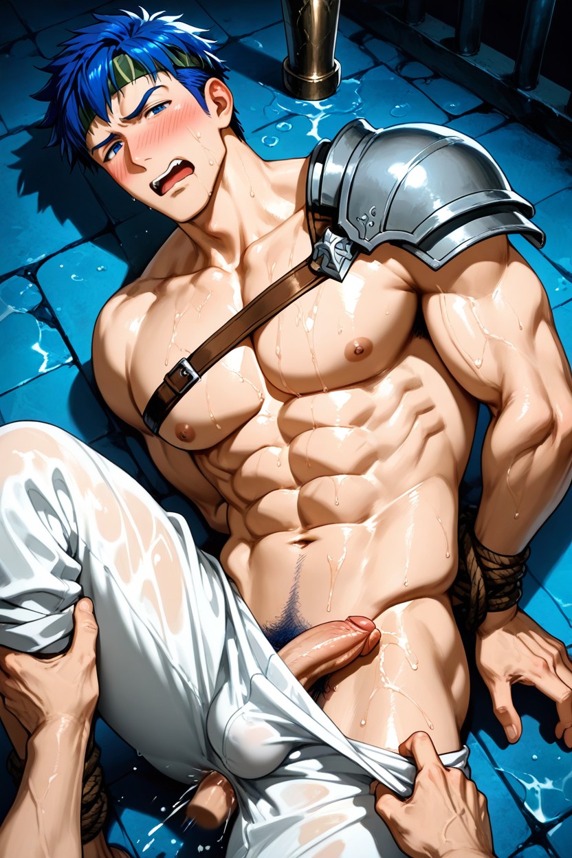 On Body, Manly Face, Rod Urethral Sounding ゲイAIポルノ