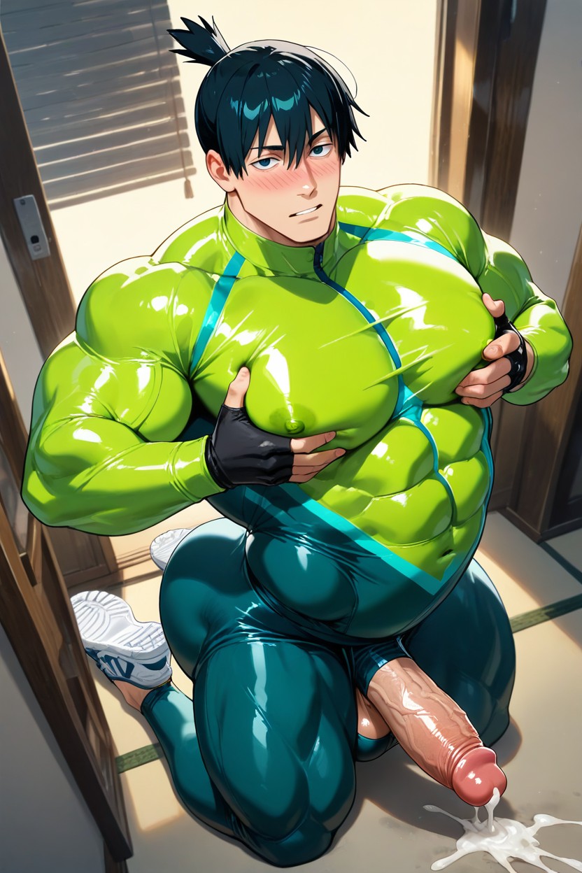 Forbidden Vibe, Full Body Form Fitting Suit, Form Fitting Clothes AI Gay Porn