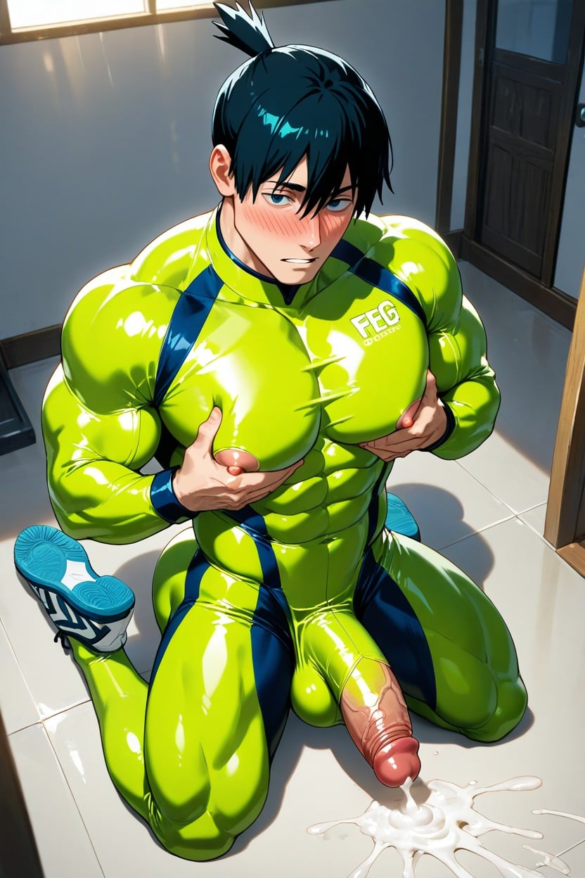 Full Body, Muscles Surdimensionnés, Horny Porno IA Gay