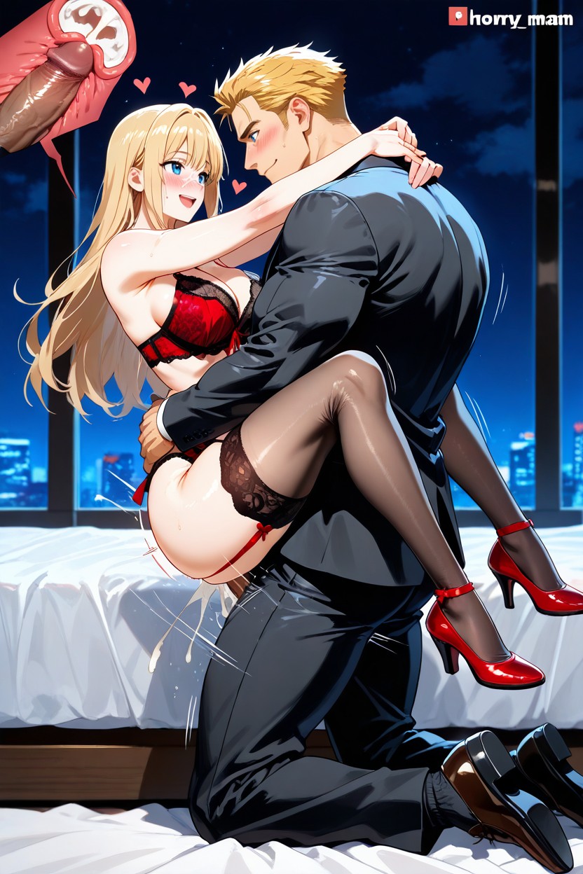 Cum Leaking Out Of Vagina, Blonde Hair And Blue Eyes, Naked AI Gay Porn