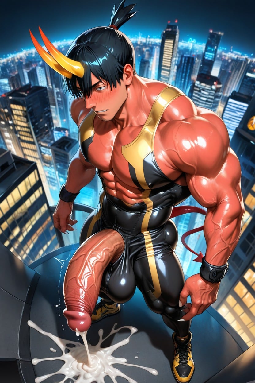 Erection, Body Full Of Veins, Full Body Suit AI Gay Porn