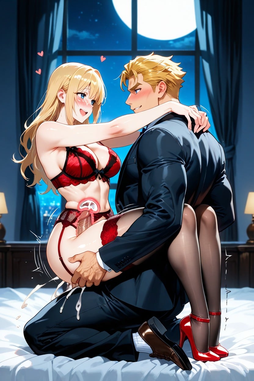 Vaginal Sex, Man Wears A Formal Suit And Shoes, Smile Blushing AI Gay Porn