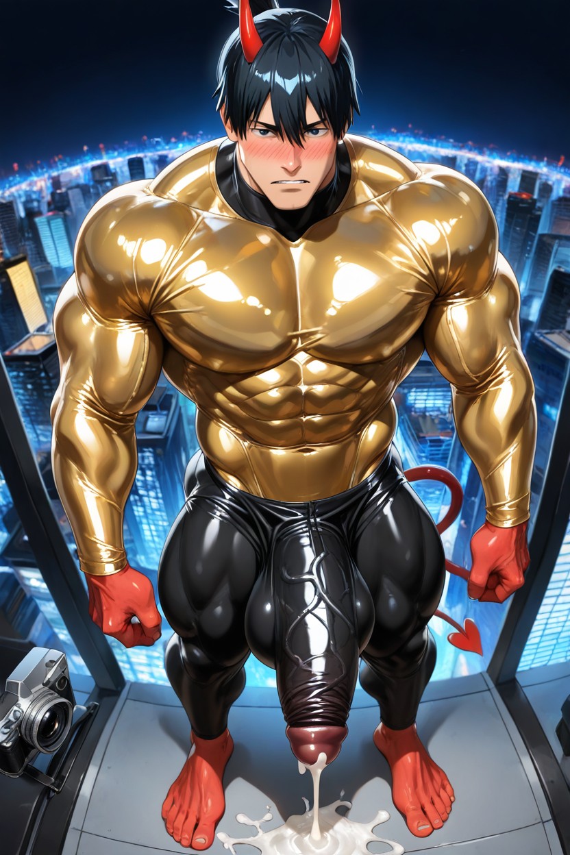 Male Focus, Masculine, Massive Bulge Porno IA Gay