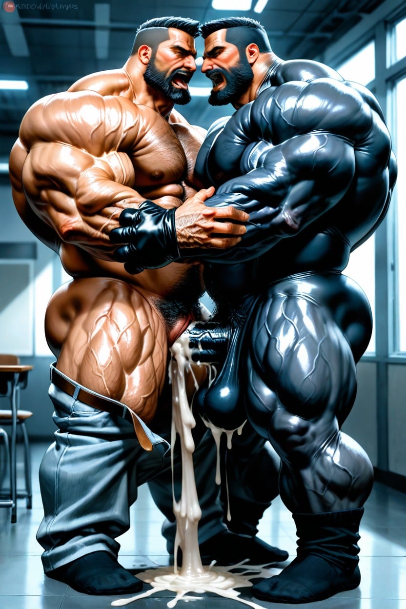 Oversized Muscles, Full Body View, Front Side View Porno gay IA