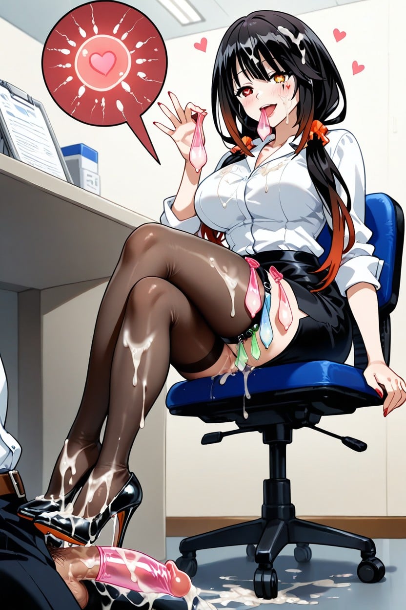 Cum On Penis, Semen Soaked High Heels, Covered By Cum Hentai AI Porn