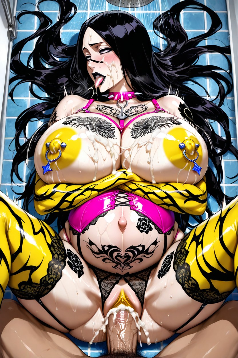 Side View, Cum On Face, Lactating Hentai AI Porn