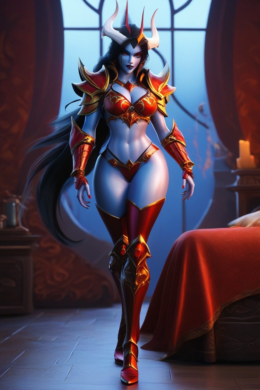 Smooth Stylized Skin Texture, Akasha From Dota, Beauty Detailed Face Hentai AI Porn