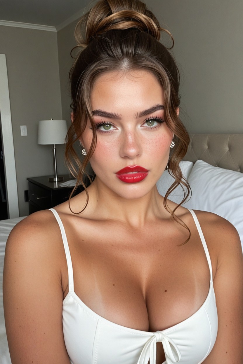 Medium Breast, Brunette, Full Body AI Porn