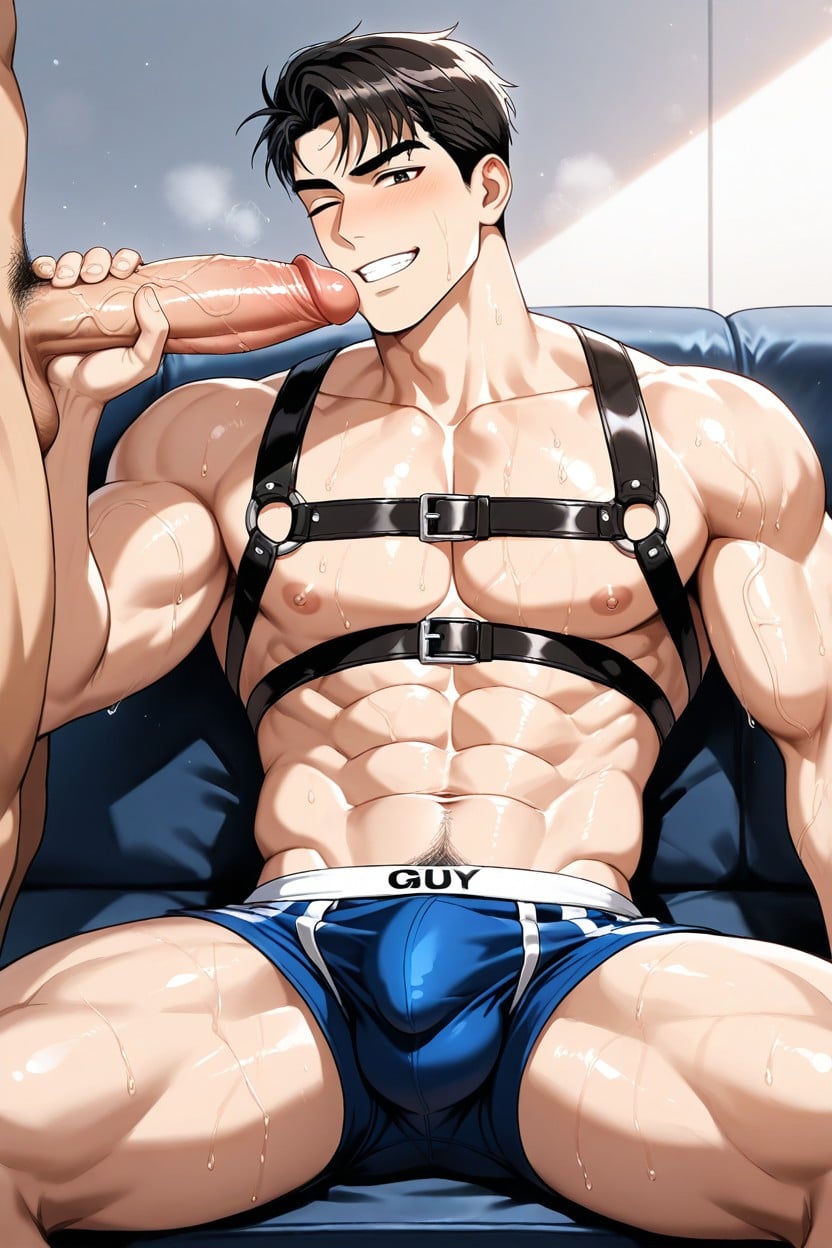 Naked, Large Penis, Fit Body Porno gay IA