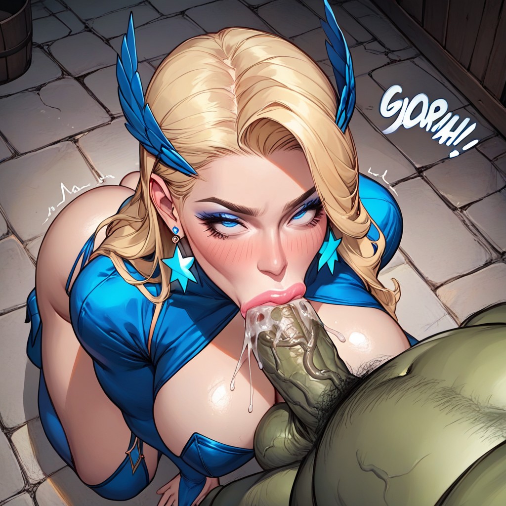 Cellar, Makeup, Blue Maiden Costume AI Porn