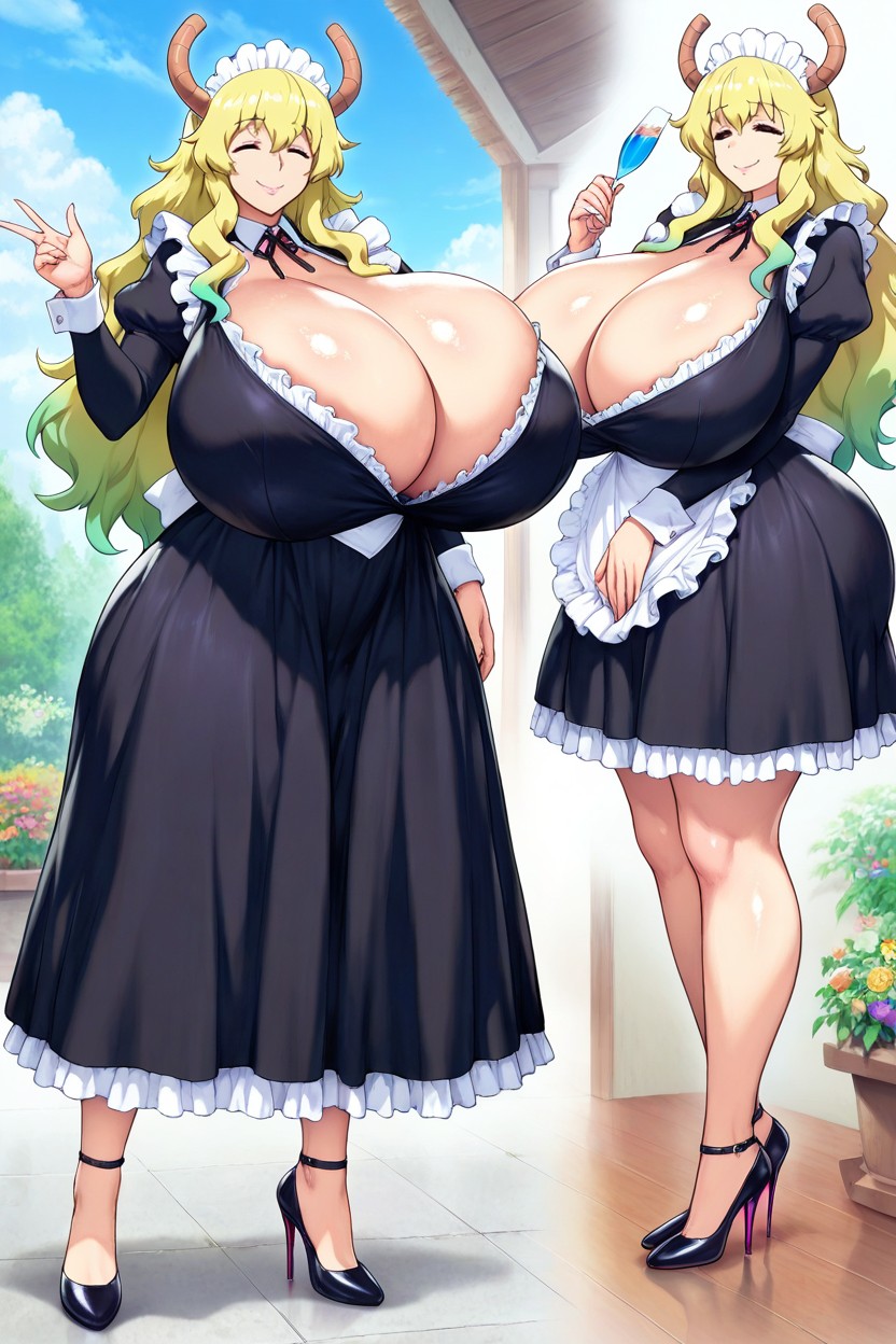 Hig Heels, Garden House, Extremadamente Pesado En La Parte Inferior Hentai IA