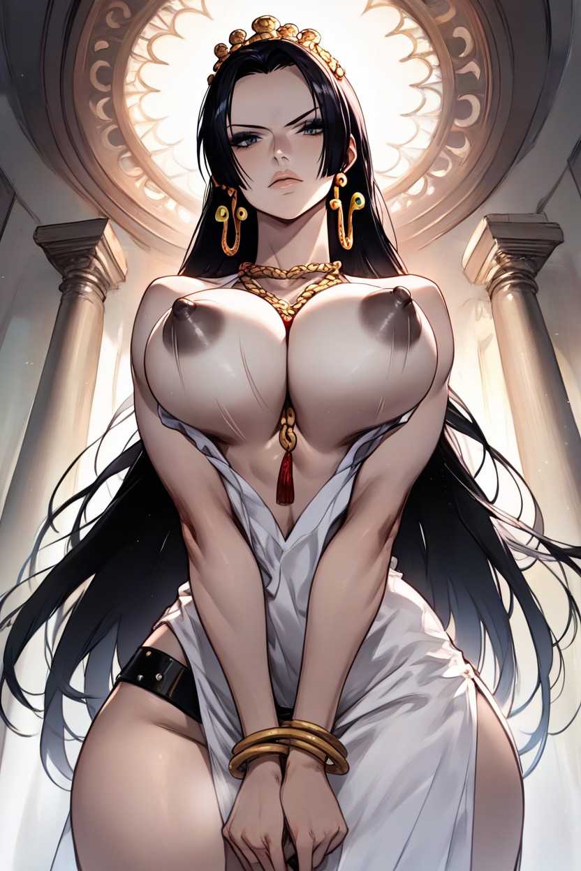 Sun-shaped Diadem, Round Filigree Earrings, Earrings Hentai AI Porn