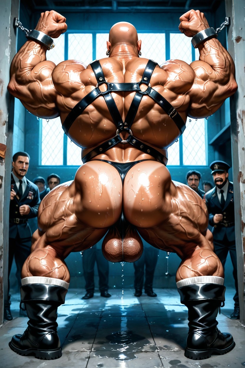 2 Personnes, Muscular Legs, Bara Porno IA Gay