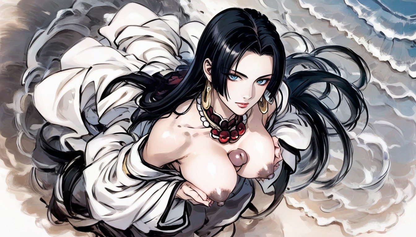White Skin, Under Boob, Ultra Detailed Face Hentai AI Porn