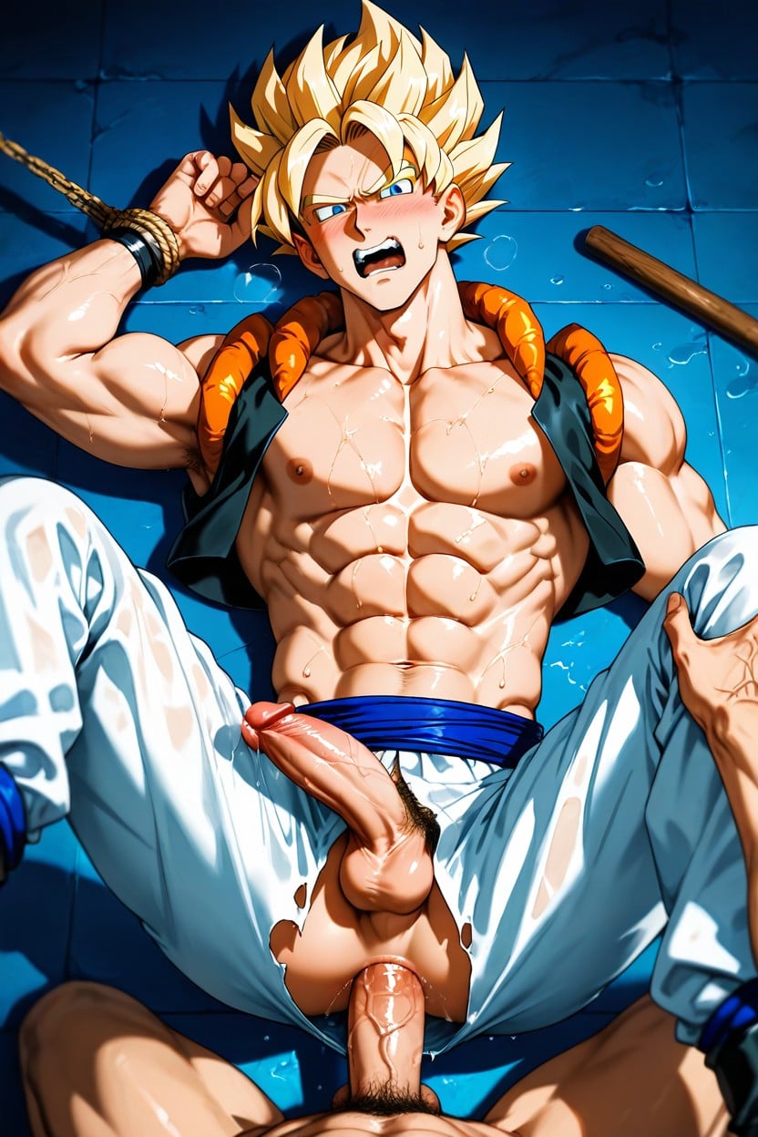 Has Big Pecks, Wearing Metamoran Vest, 1 Personne Porno IA Gay
