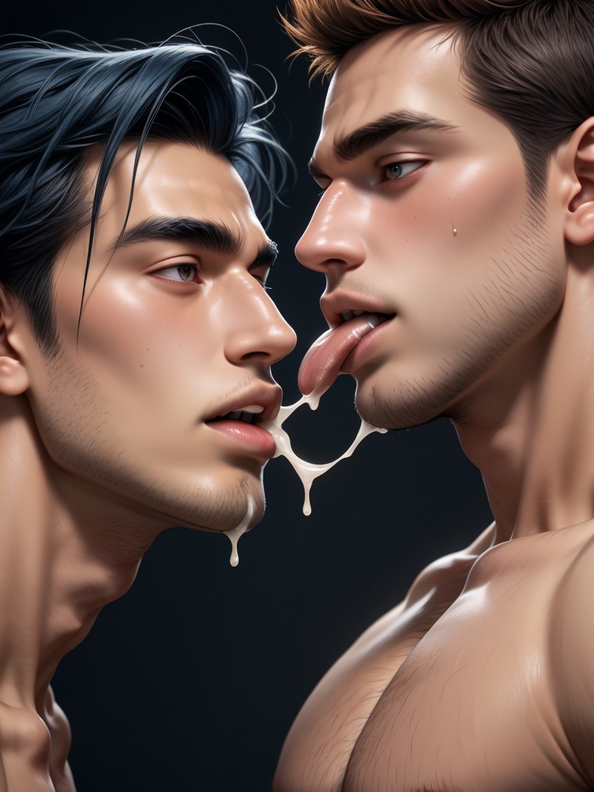 Large Buttocks, Moody Train Car Dark Blue-haired, Éjaculation Porno IA Gay